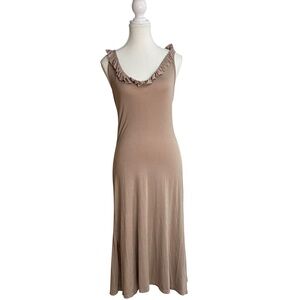 POL Sleeveless Midi Dress Taupe